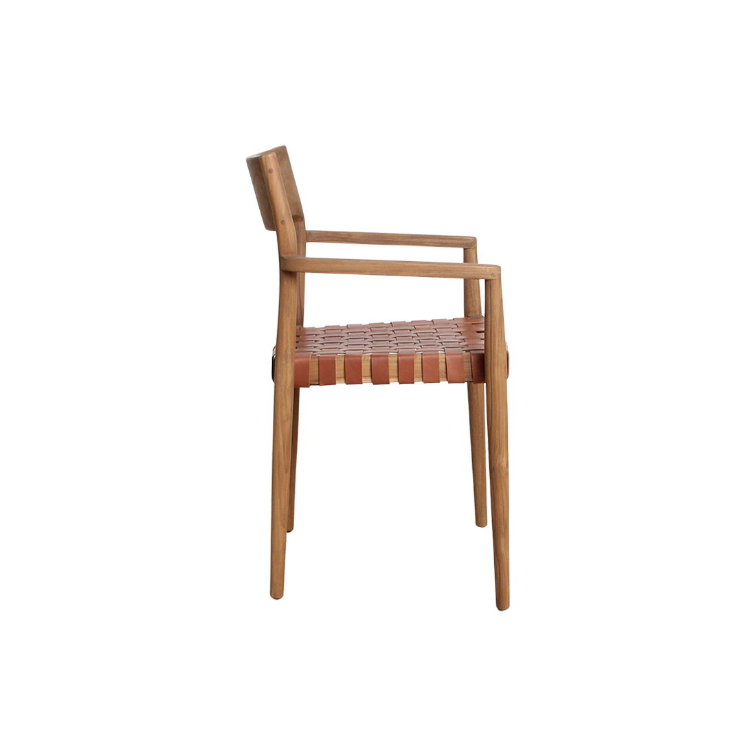 Eetkamerstoel Freya teakhouten met armleuning - naturel (set van 2) by Raw Materials Amsterdam