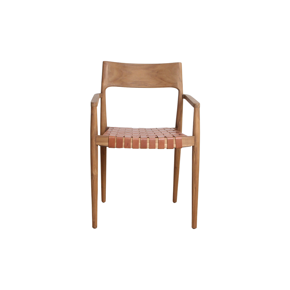 Eetkamerstoel Freya teakhouten met armleuning - naturel (set van 2) by Raw Materials Amsterdam
