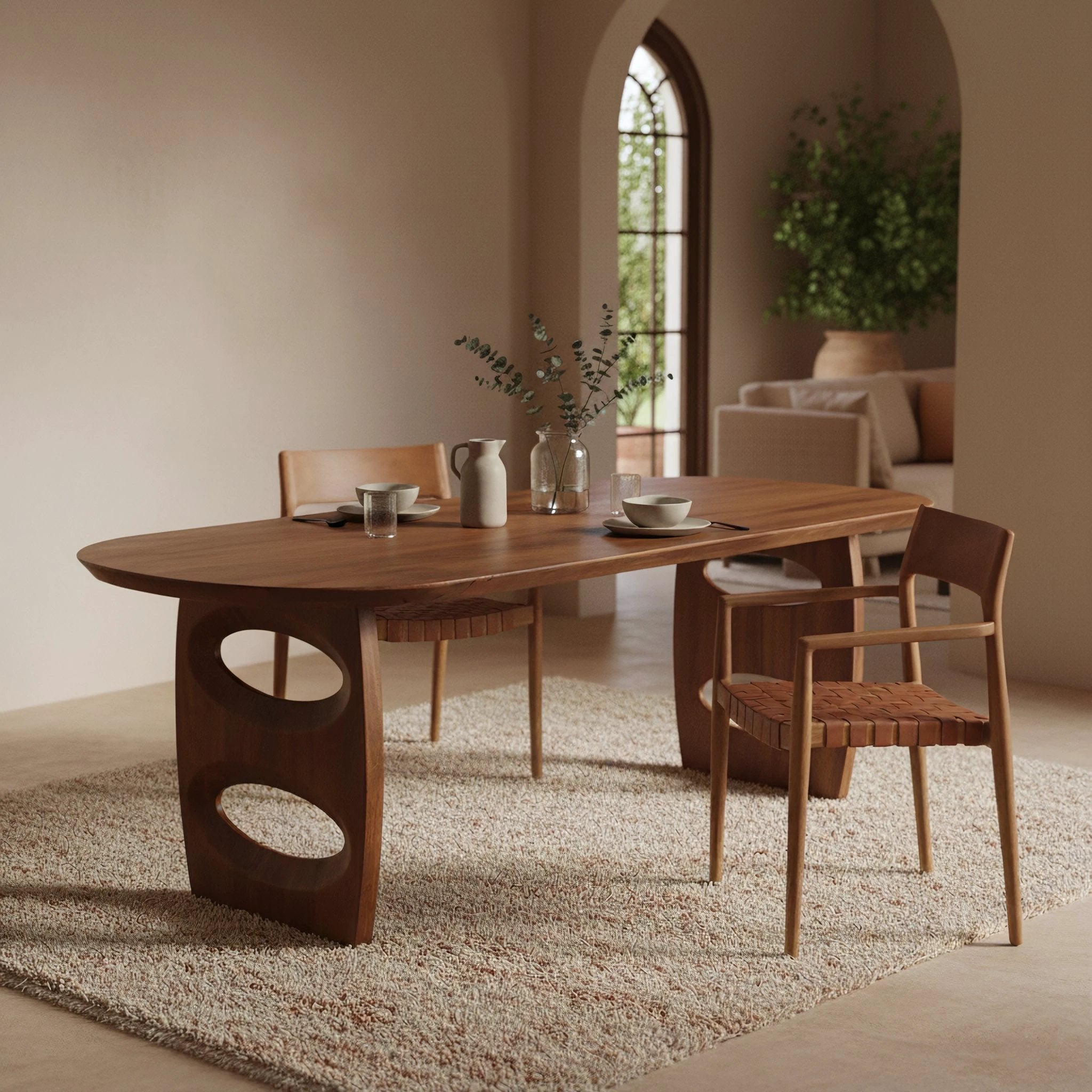 Eetkamerstoel Freya teakhouten met armleuning - naturel (set van 2) by Raw Materials Amsterdam