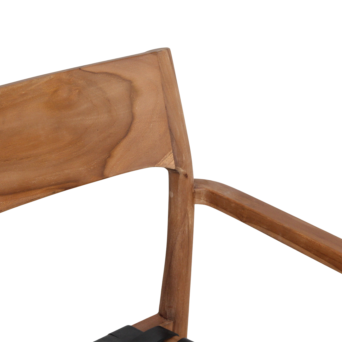 Eetkamerstoel Freya teak met armleuning - Zwart (set van 2) by Raw Materials Amsterdam