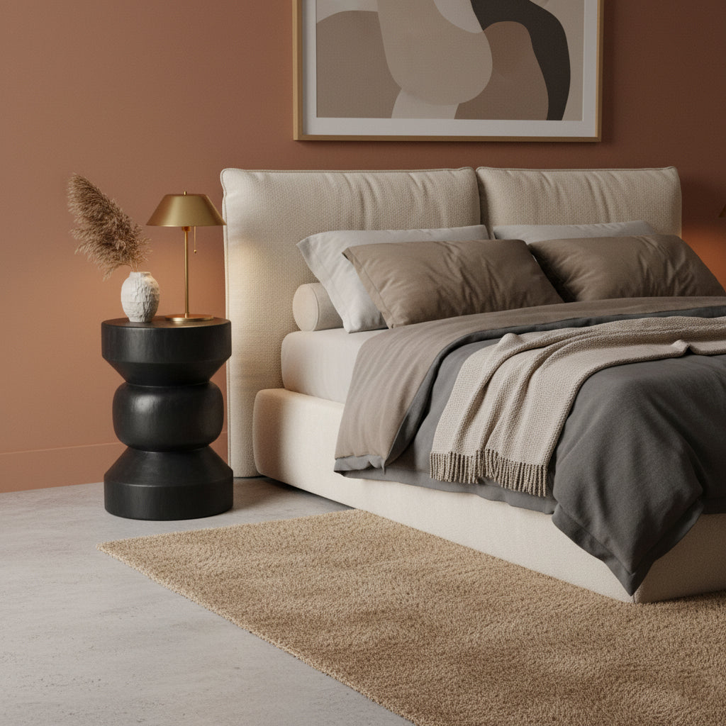 kruk/bijzettafel Teakhouten Ritari zwart by Raw Materials Amsterdam