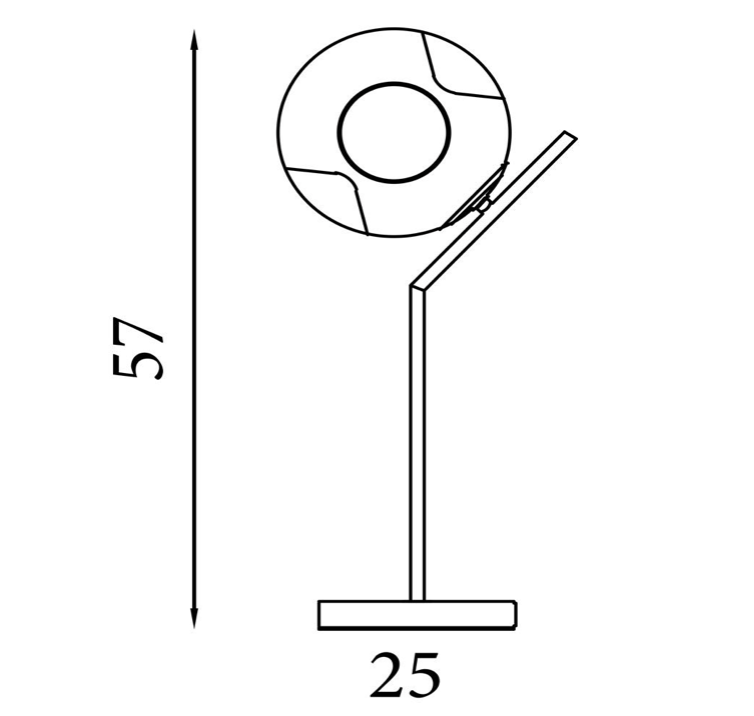 Tafellamp Punch - Black Metal & Champagne Punched Glass