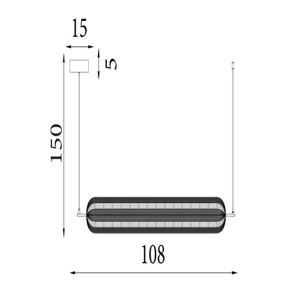 Hanglamp Capsule LED - Satin Brass Metal and Acryl by Searchlight
