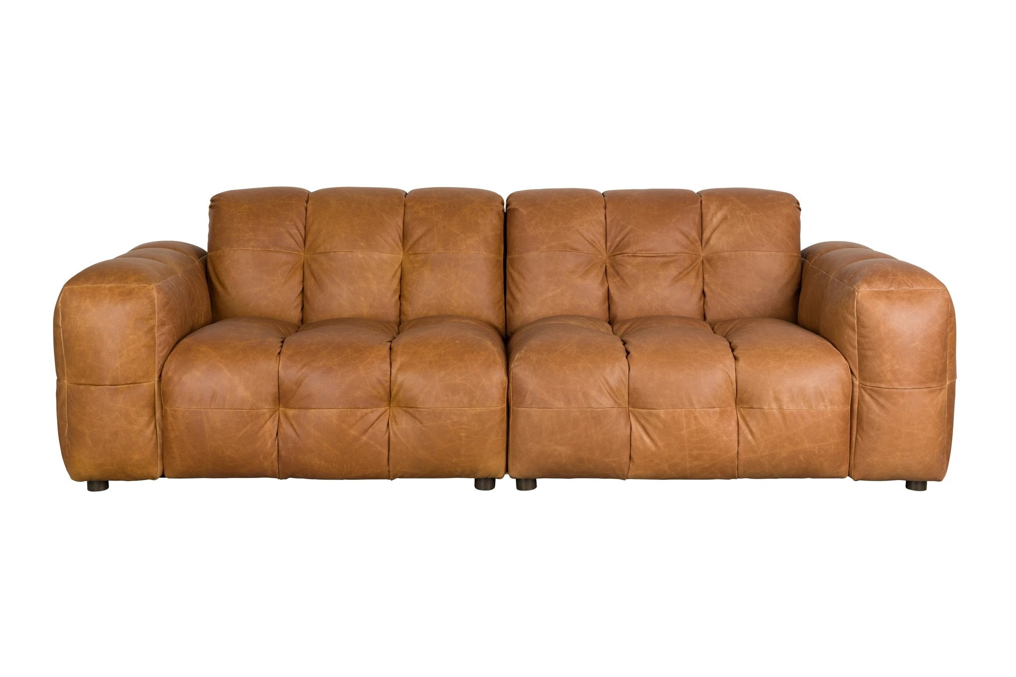 Bankstel Hackman 3-Seater Leather Cognac by Dutchbone