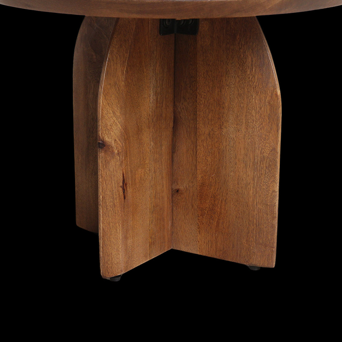 bijzettafel Bullnose mangohouten cross Ø 55 cm