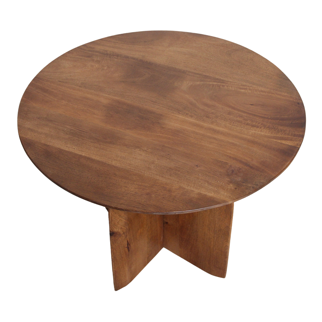 bijzettafel Bullnose mangohouten cross Ø 55 cm by Raw Materials Amsterdam