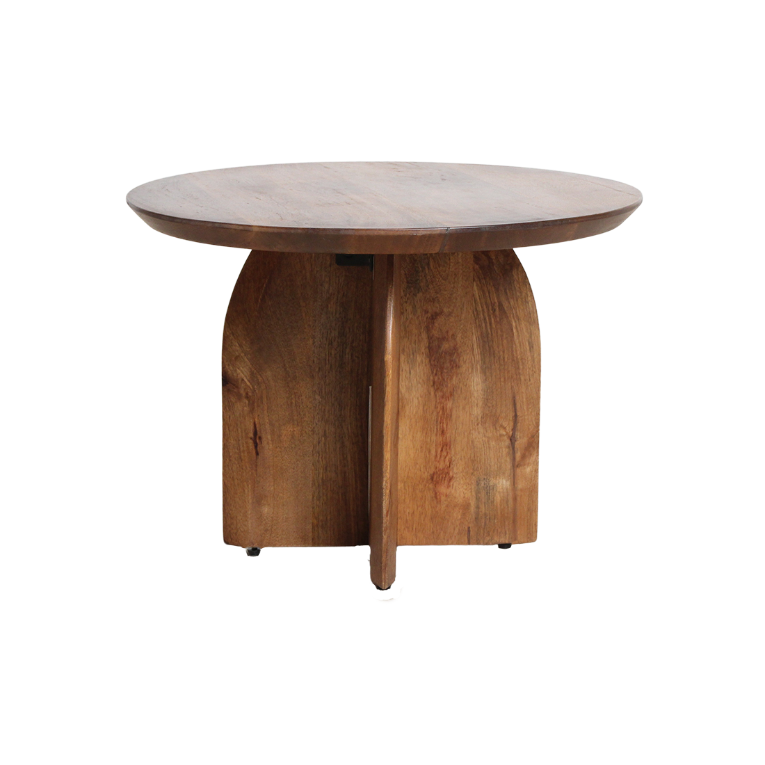 bijzettafel Bullnose mangohouten cross Ø 55 cm by Raw Materials Amsterdam
