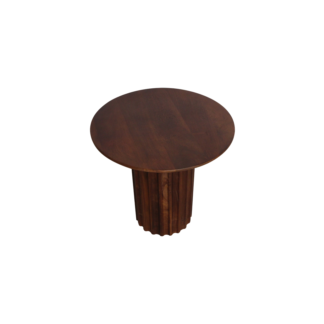 bijzettafel Bullnose omgekeerd bruin Ø 50 cm by Raw Materials Amsterdam