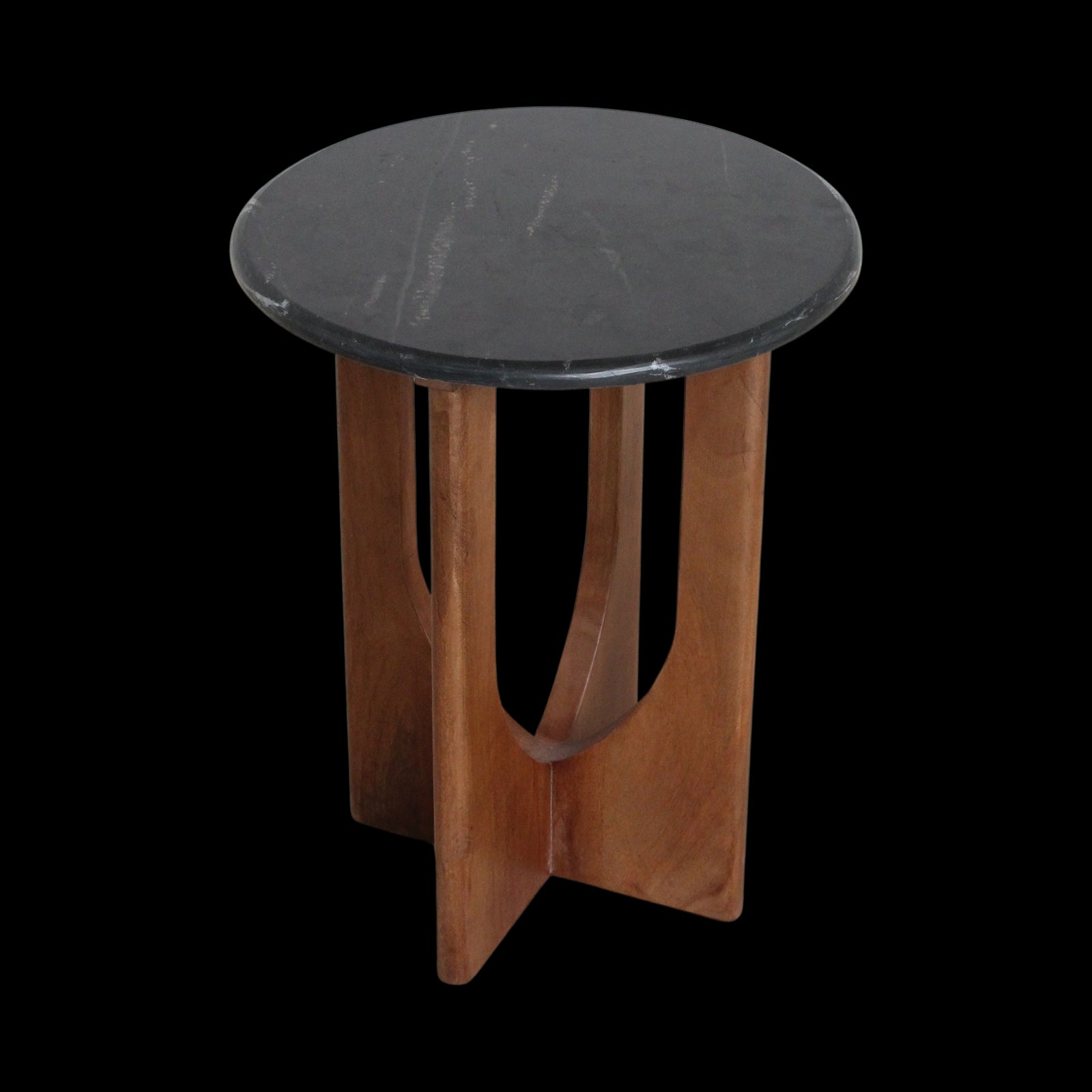 bijzettafel Brunei marmeren - zwart