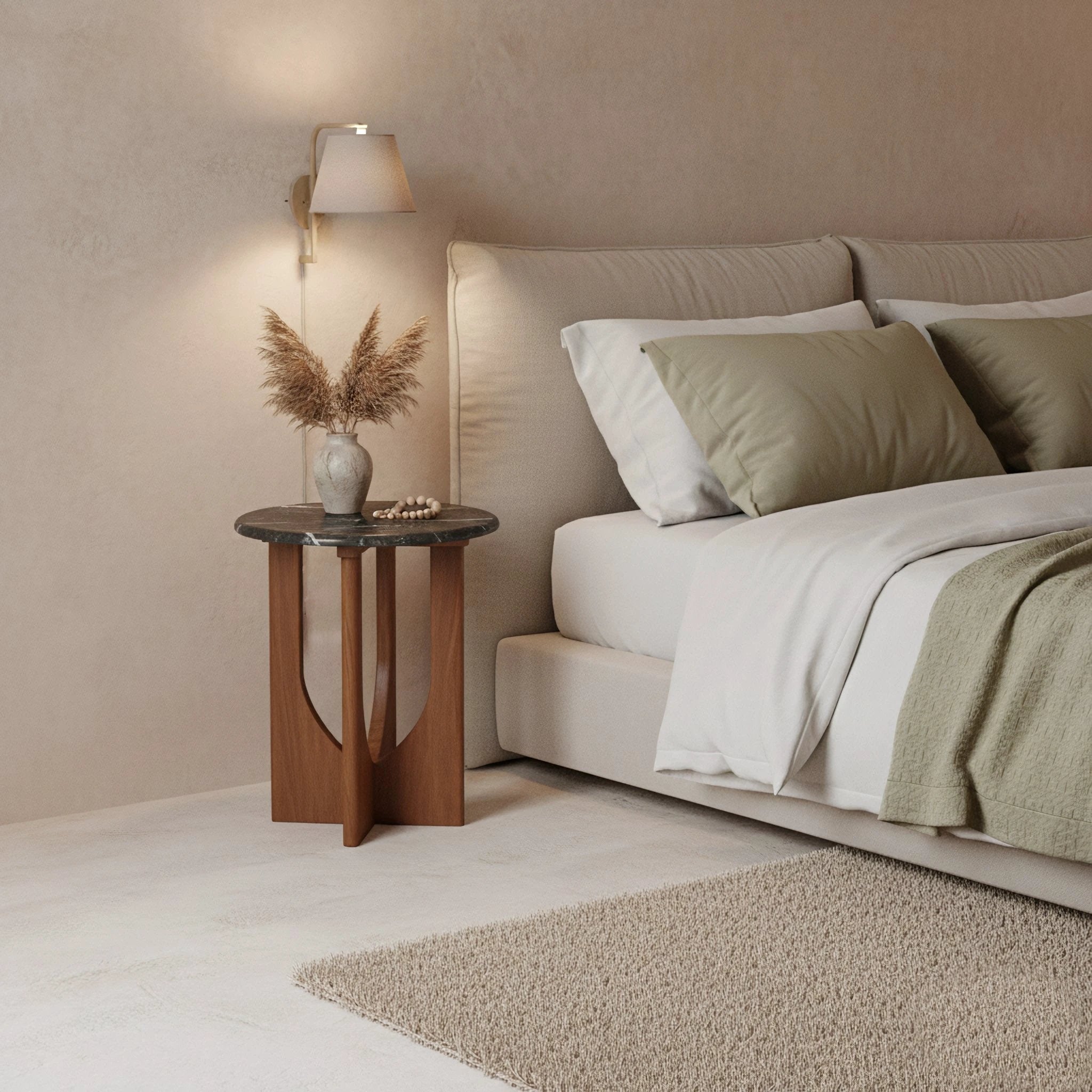 bijzettafel Brunei marmeren - zwart by Raw Materials Amsterdam