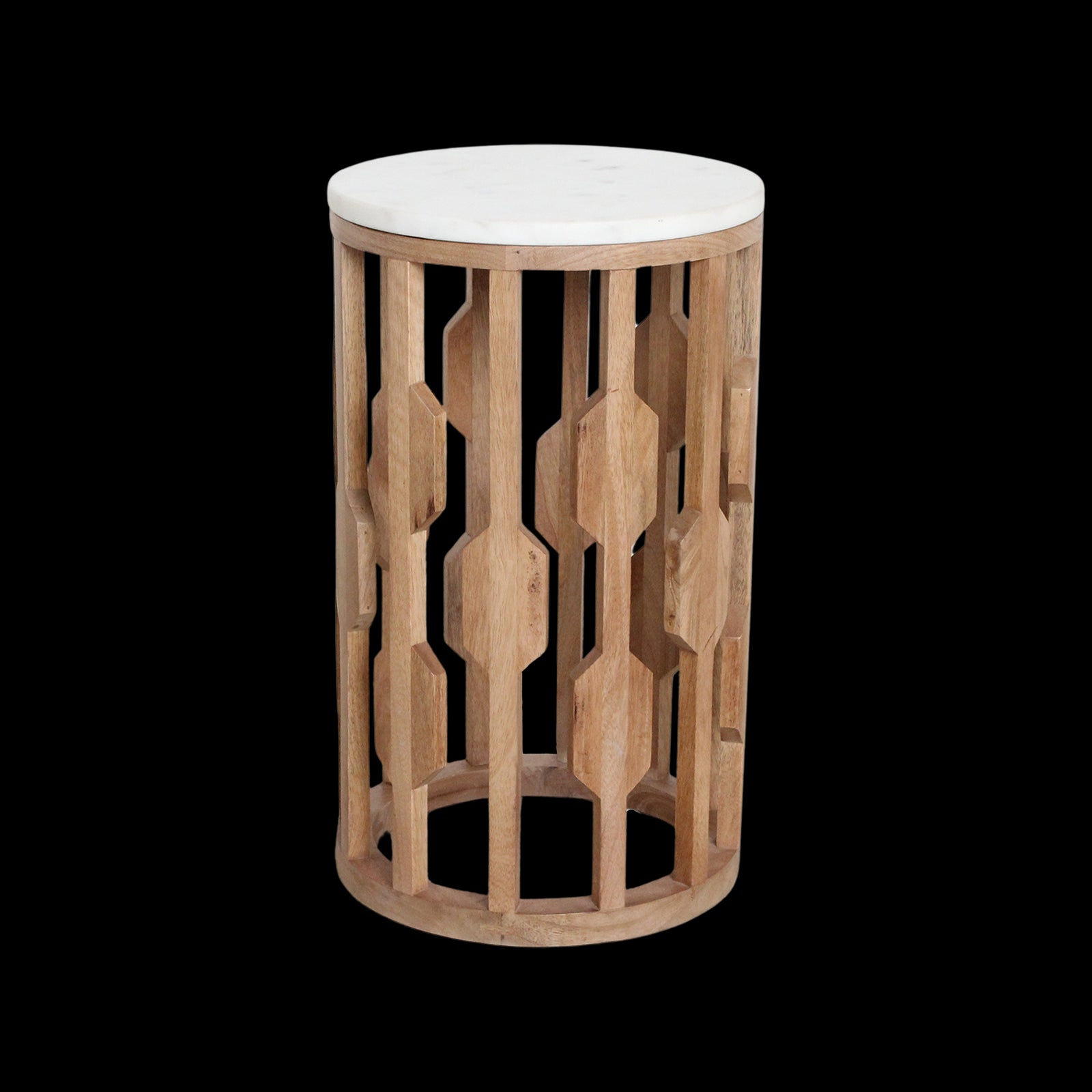 bijzettafel Atjeh marmeren - wit by Raw Materials Amsterdam