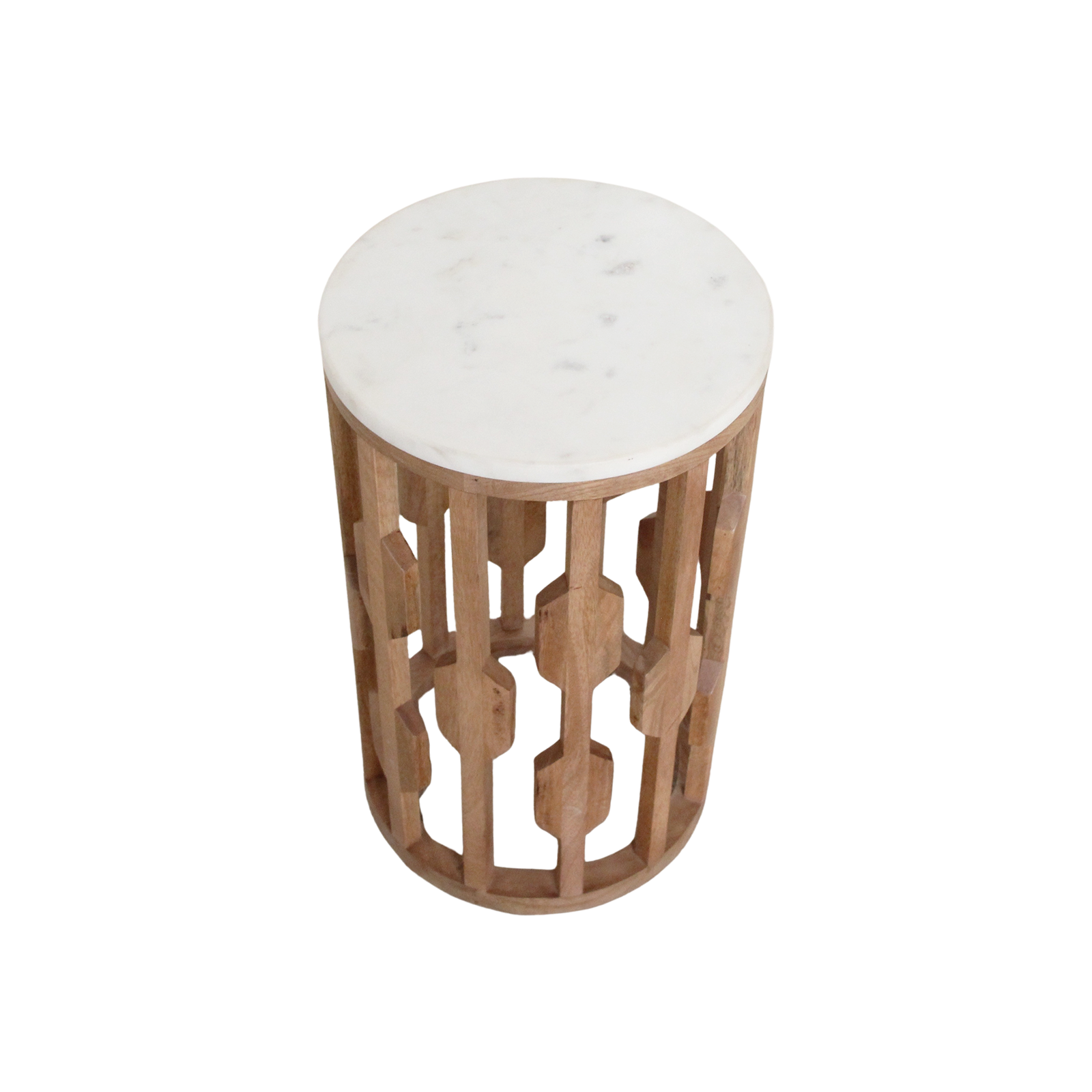 bijzettafel Atjeh marmeren - wit by Raw Materials Amsterdam
