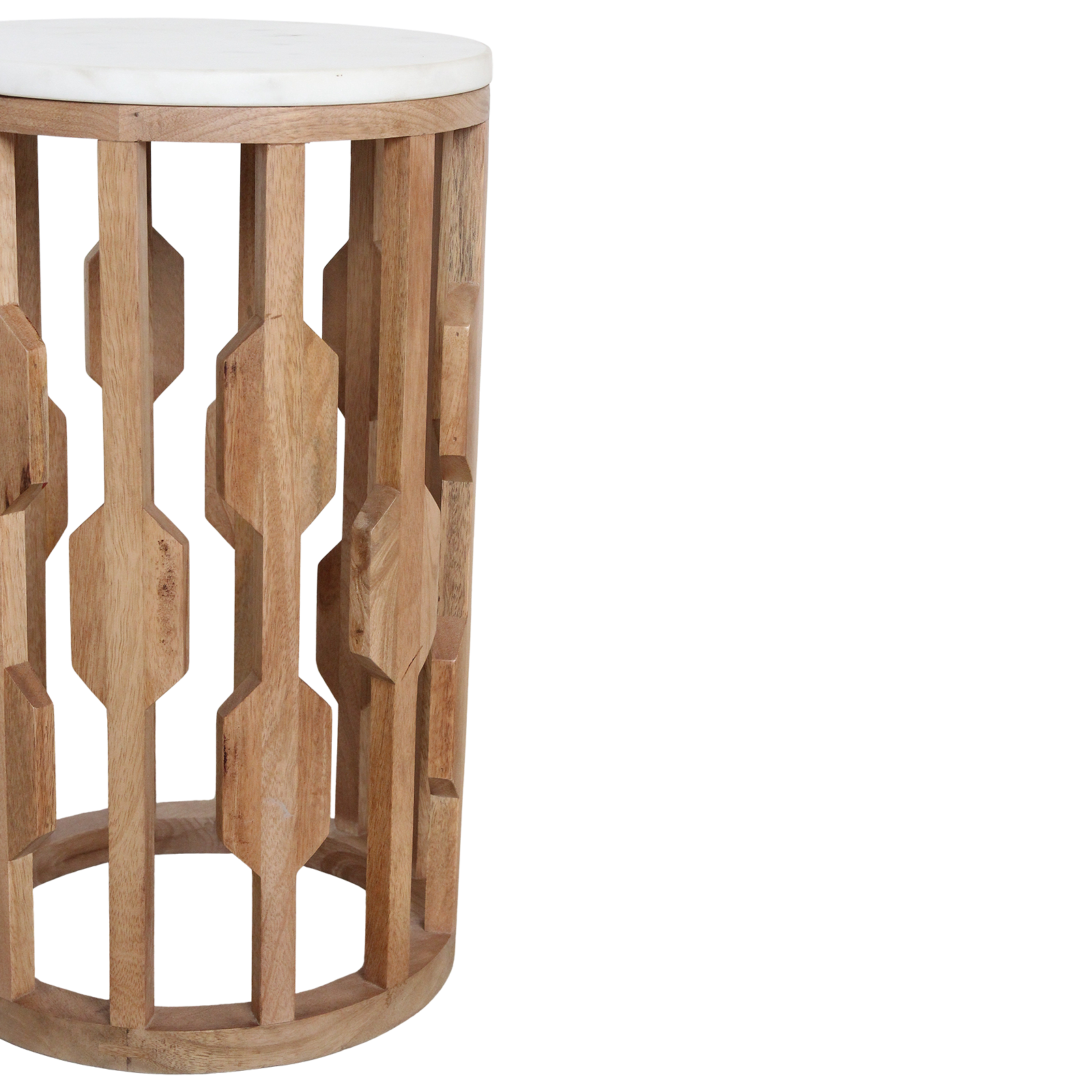bijzettafel Atjeh marmeren - wit by Raw Materials Amsterdam