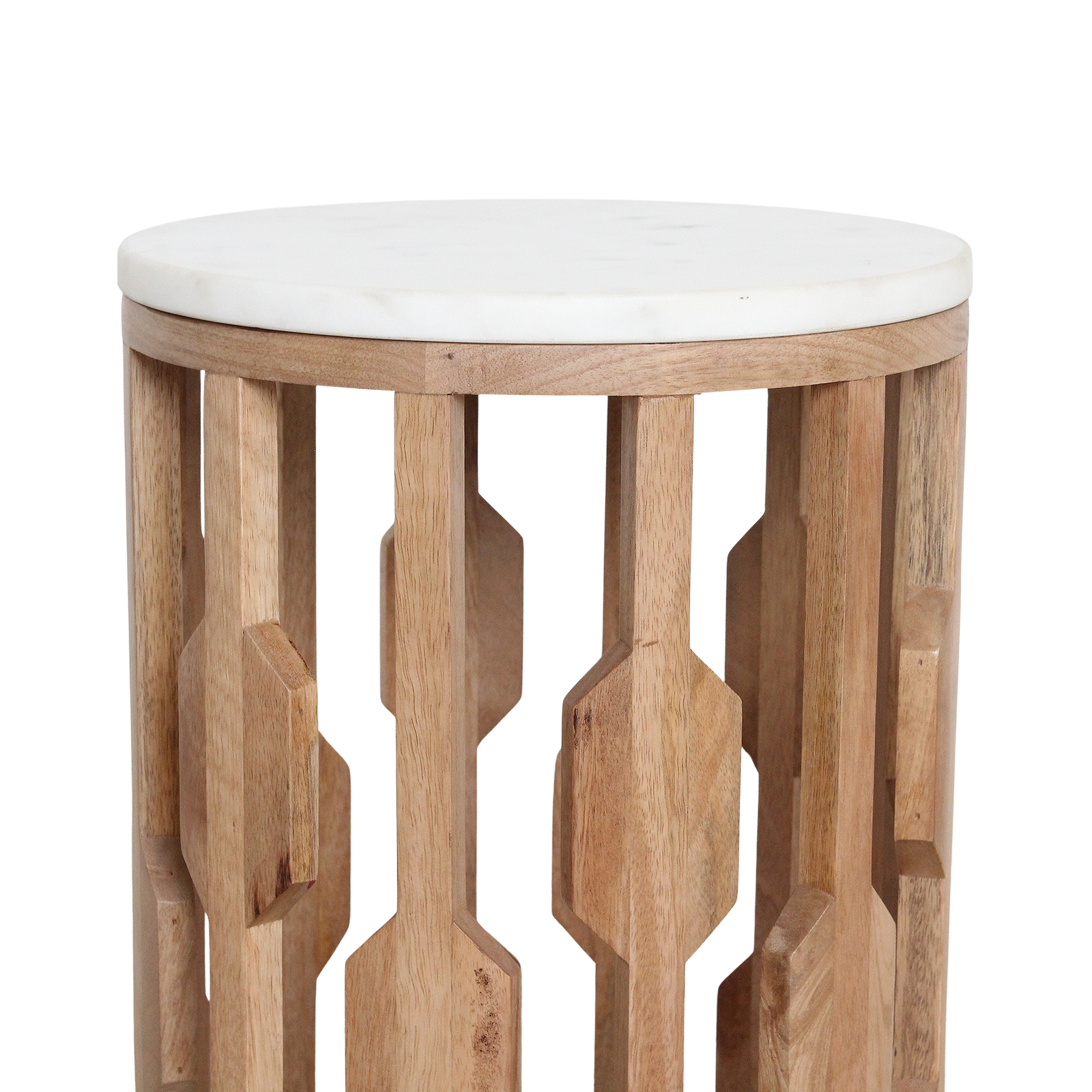 bijzettafel Atjeh marmeren - wit by Raw Materials Amsterdam