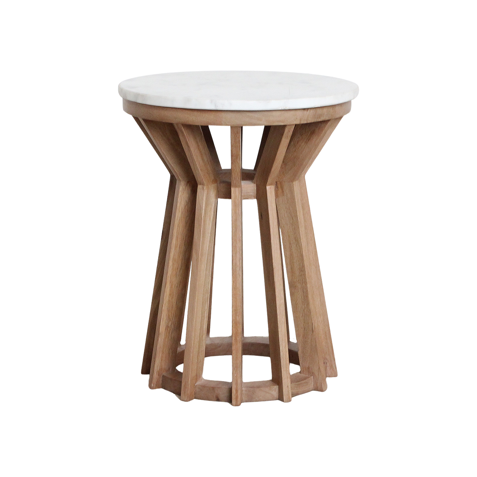 bijzettafel Sarawak marmeren - wit by Raw Materials Amsterdam