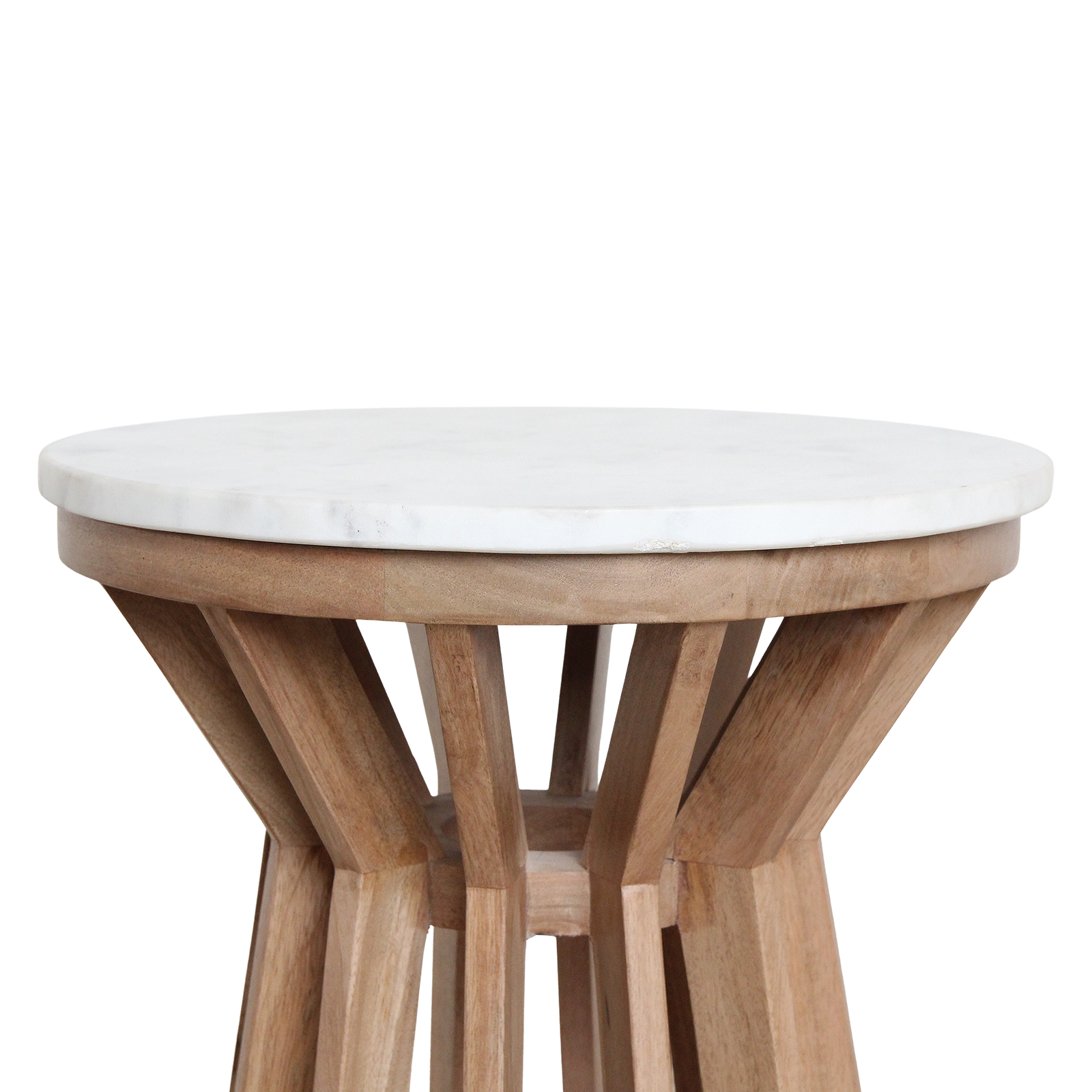 bijzettafel Sarawak marmeren - wit by Raw Materials Amsterdam