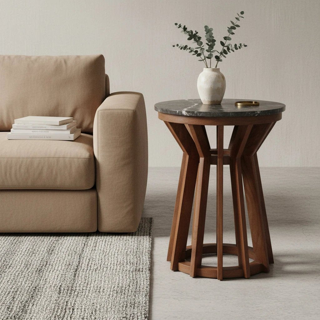 bijzettafel Sabah marmeren zwart by Raw Materials Amsterdam