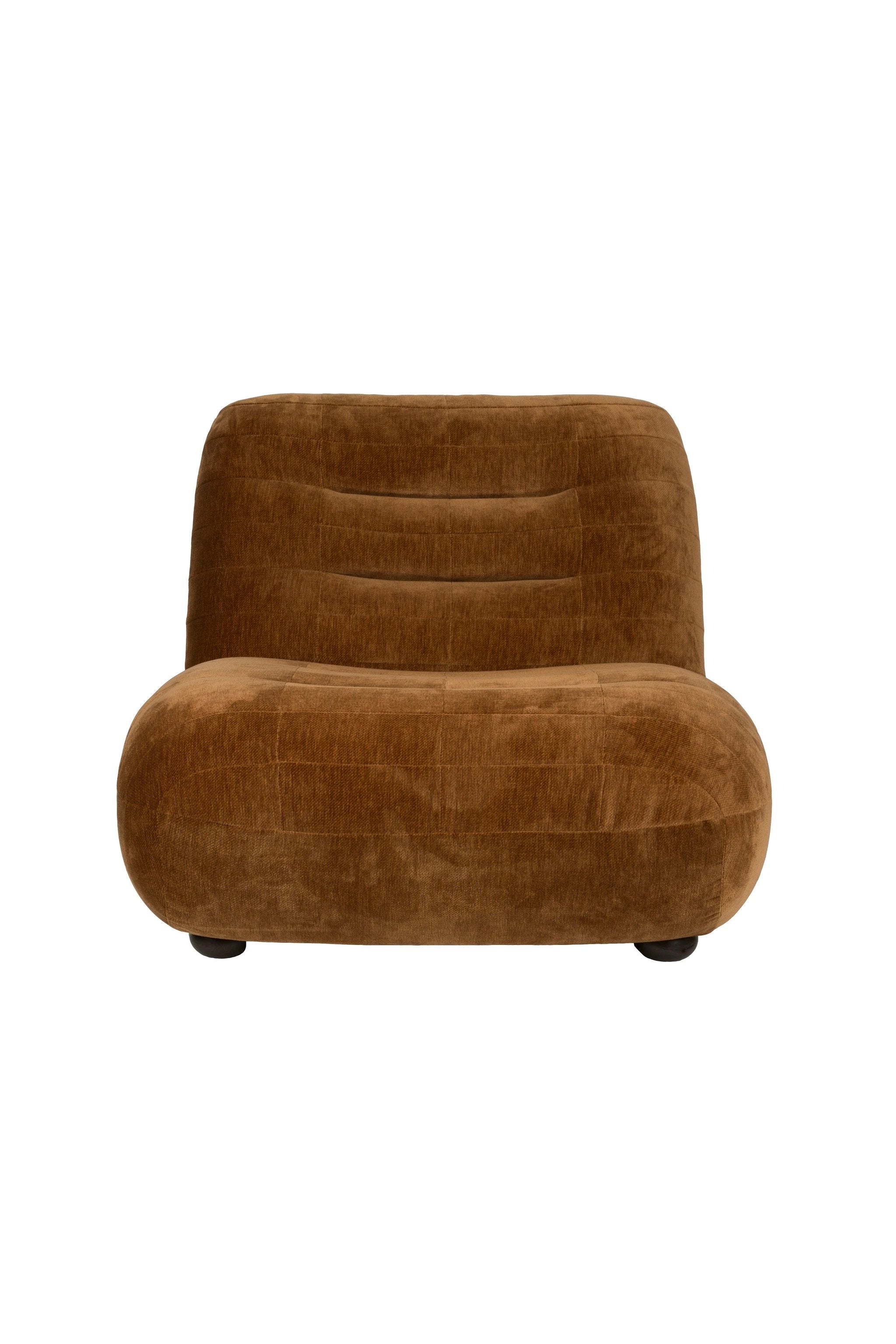 Fauteuil Wyatt Velours Cognac by Dutchbone