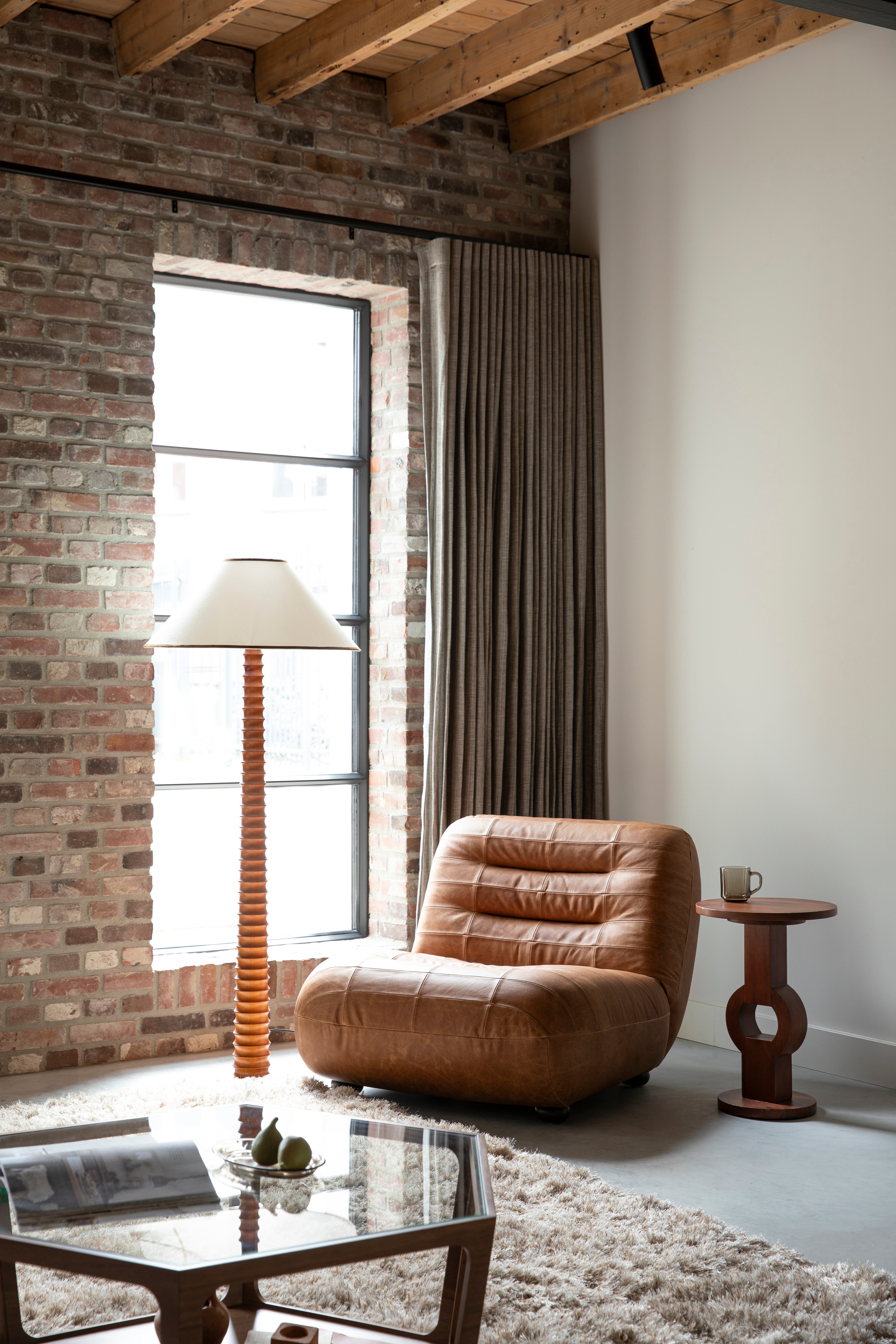 Lounge Chair Wyatt Wax Leather Cognac