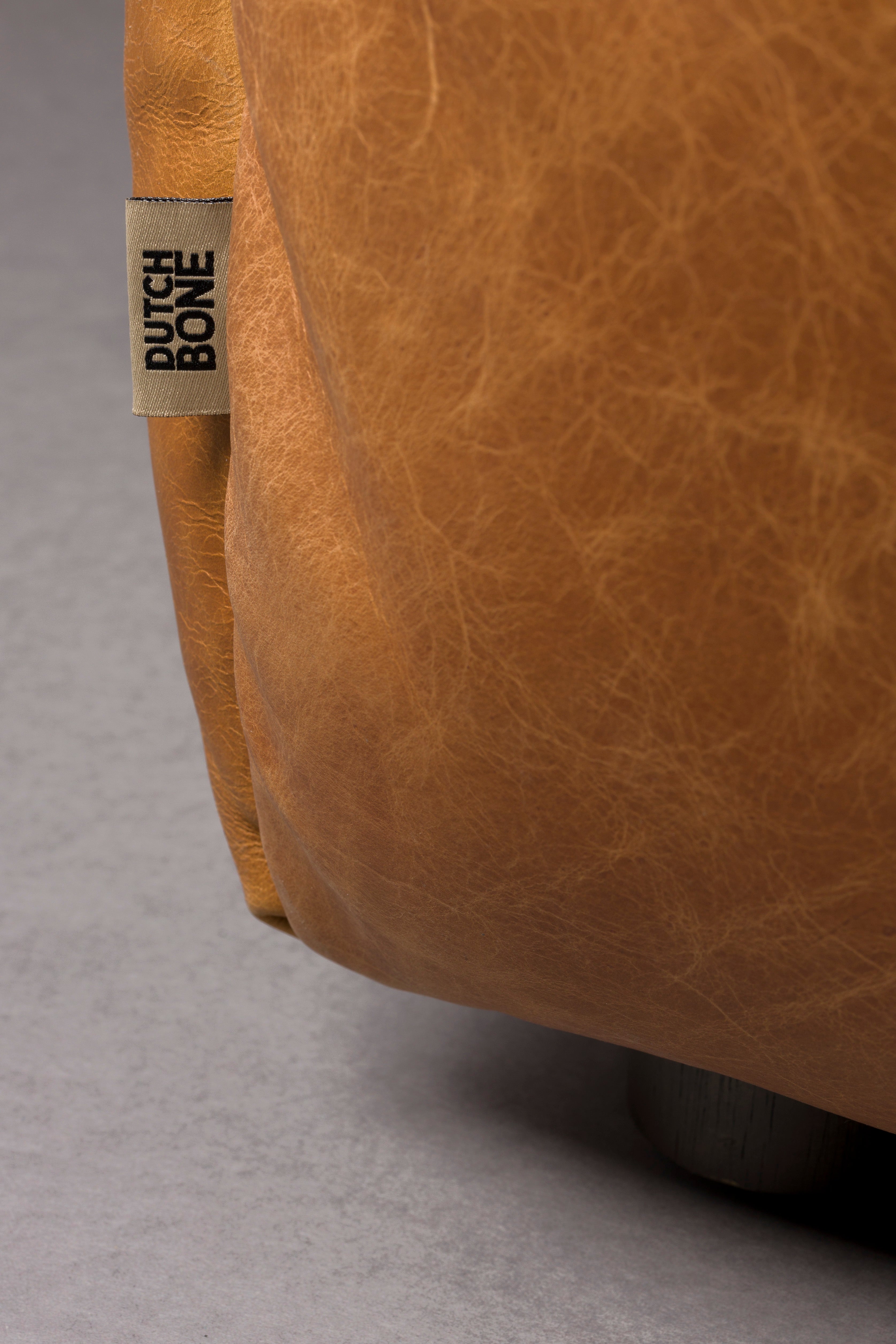 Sofa Hackman 3-Seater Leather Cognac