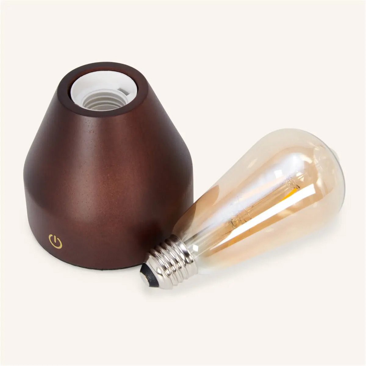 Tafellamp oplaadbaar Zavi donkerbruin