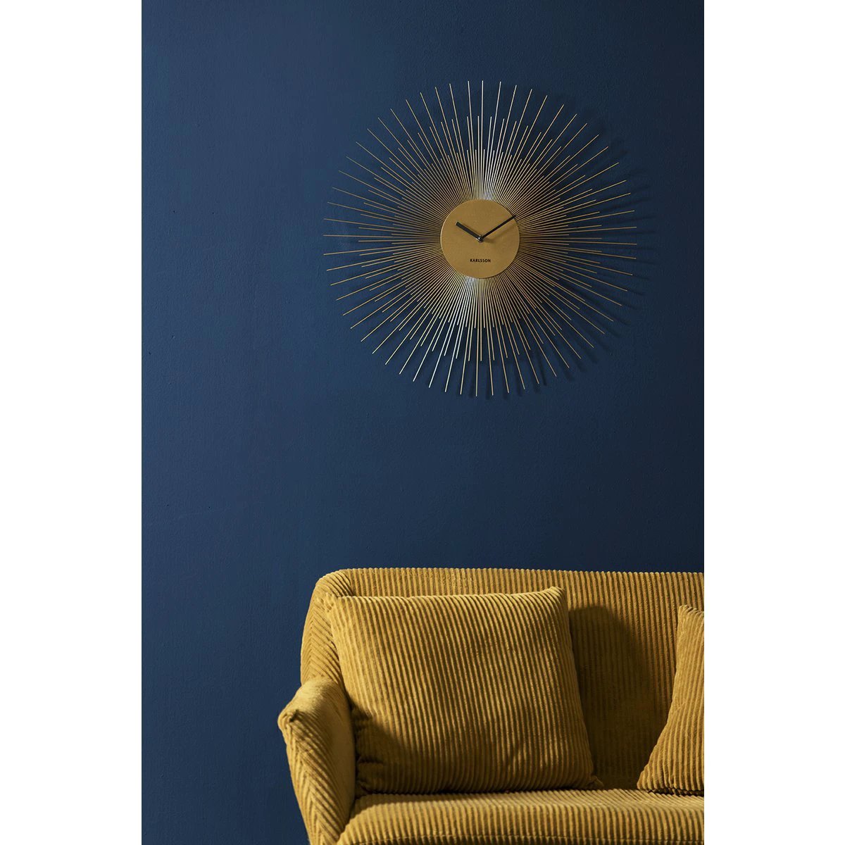 Wandklok Pioen Groot Goud by Karlsson