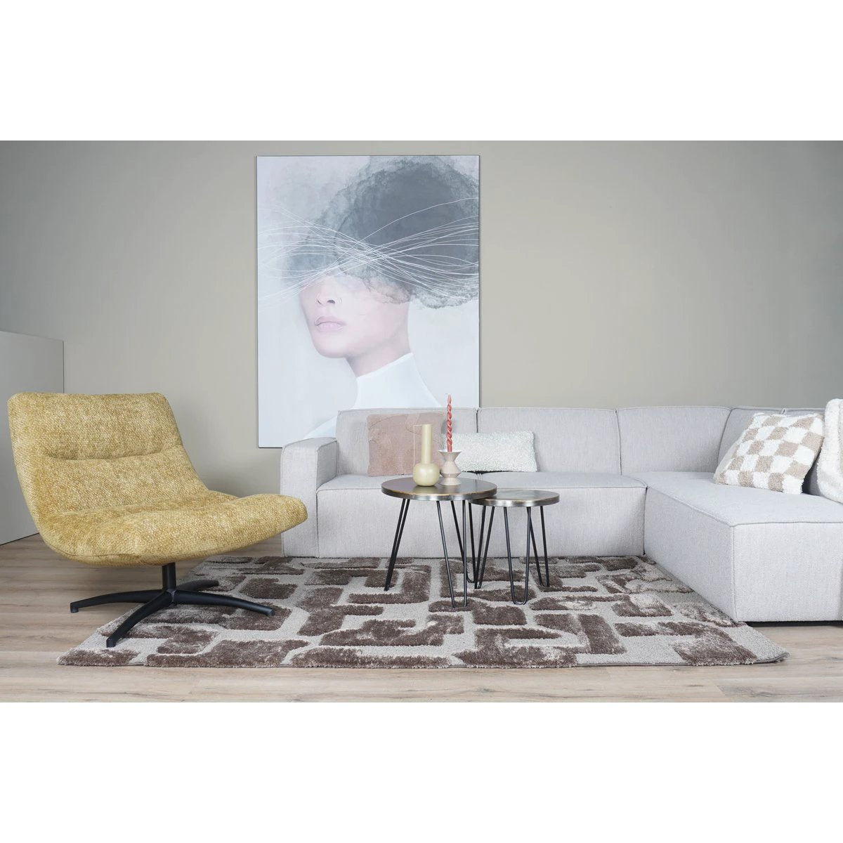Vloerkleed Liana Bruin 160 x 230 cm by Veer Carpets