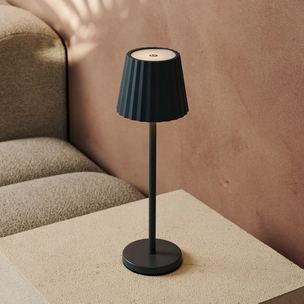 Tafellamp oplaadbaar Maya steengrijs