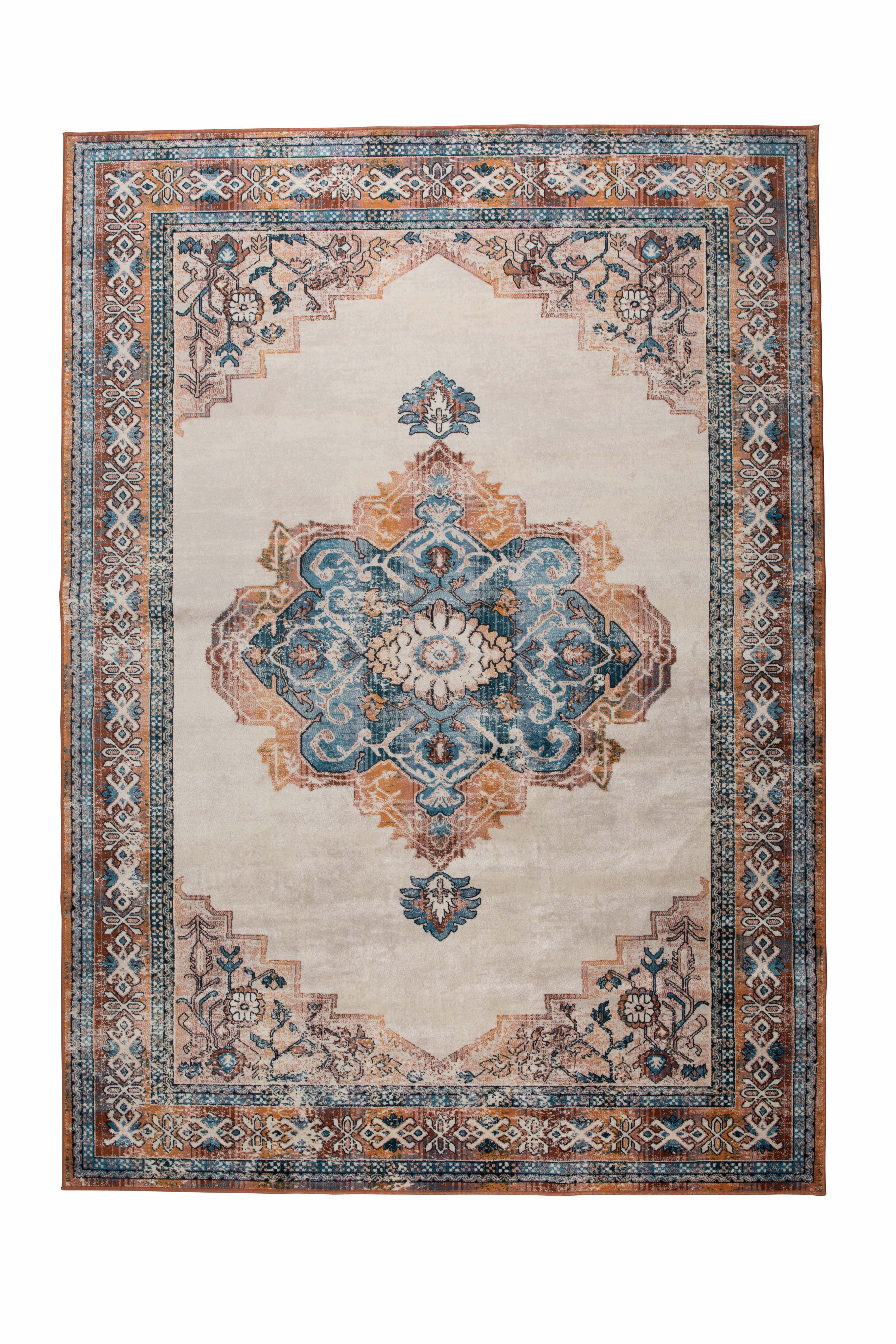 Carpet Mahal Blue/Brick 200x300