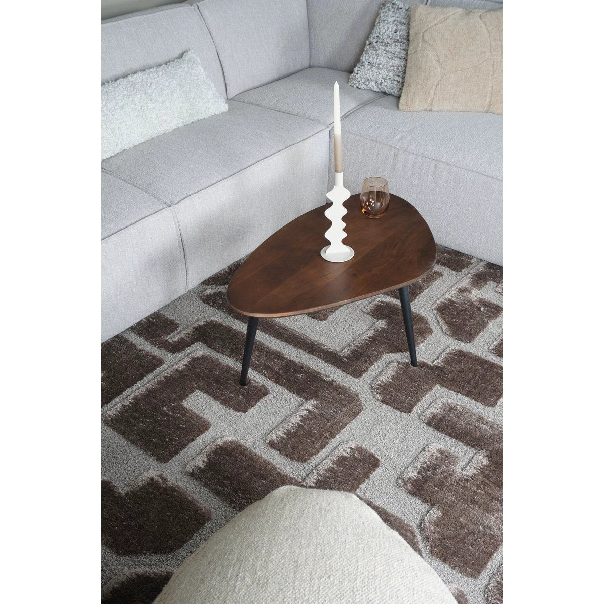 Vloerkleed Liana Bruin 200 x 290 cm by Veer Carpets