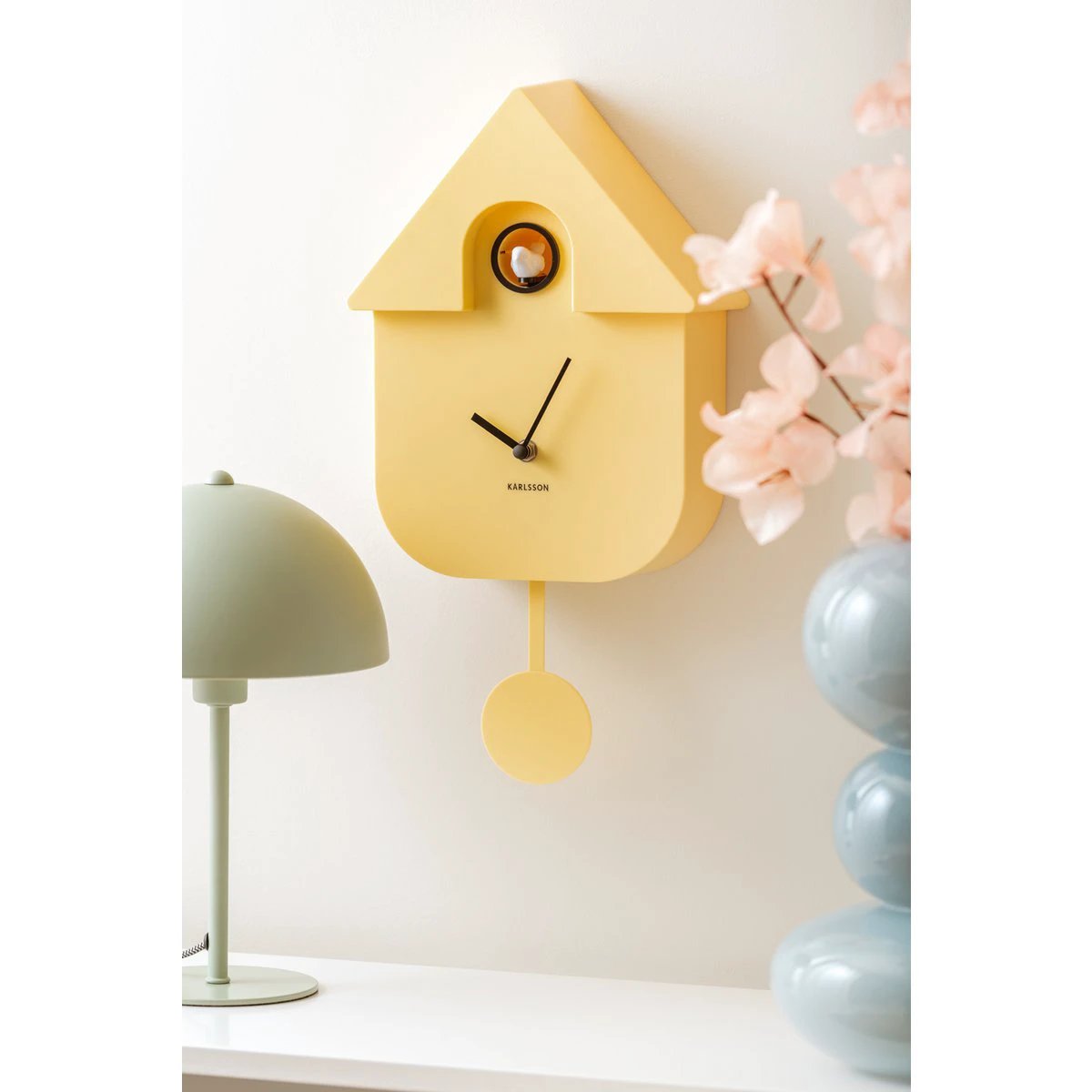 Wandklok Moderne Koekoek Geel by Karlsson