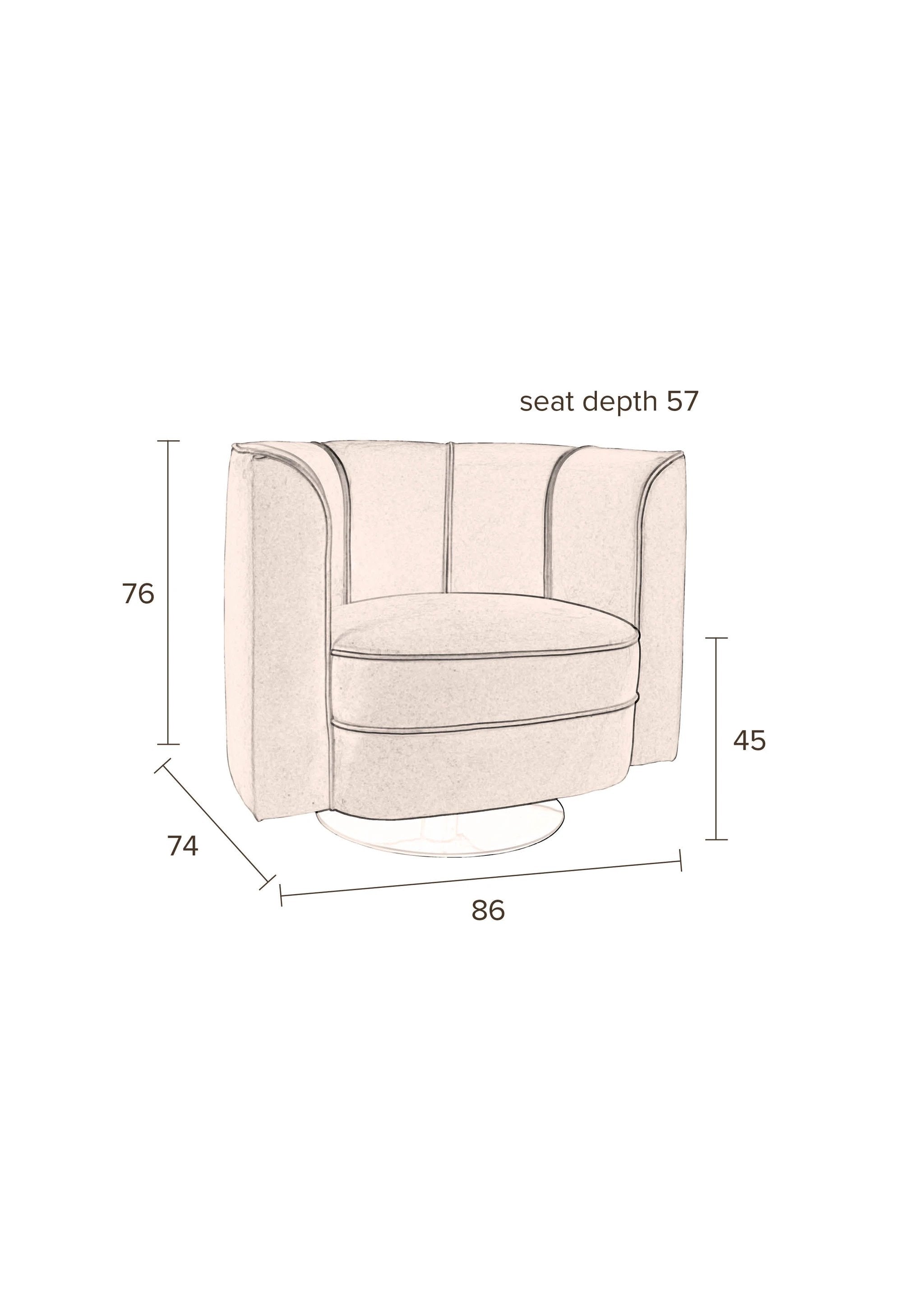 Fauteuil Flower Black by Dutchbone