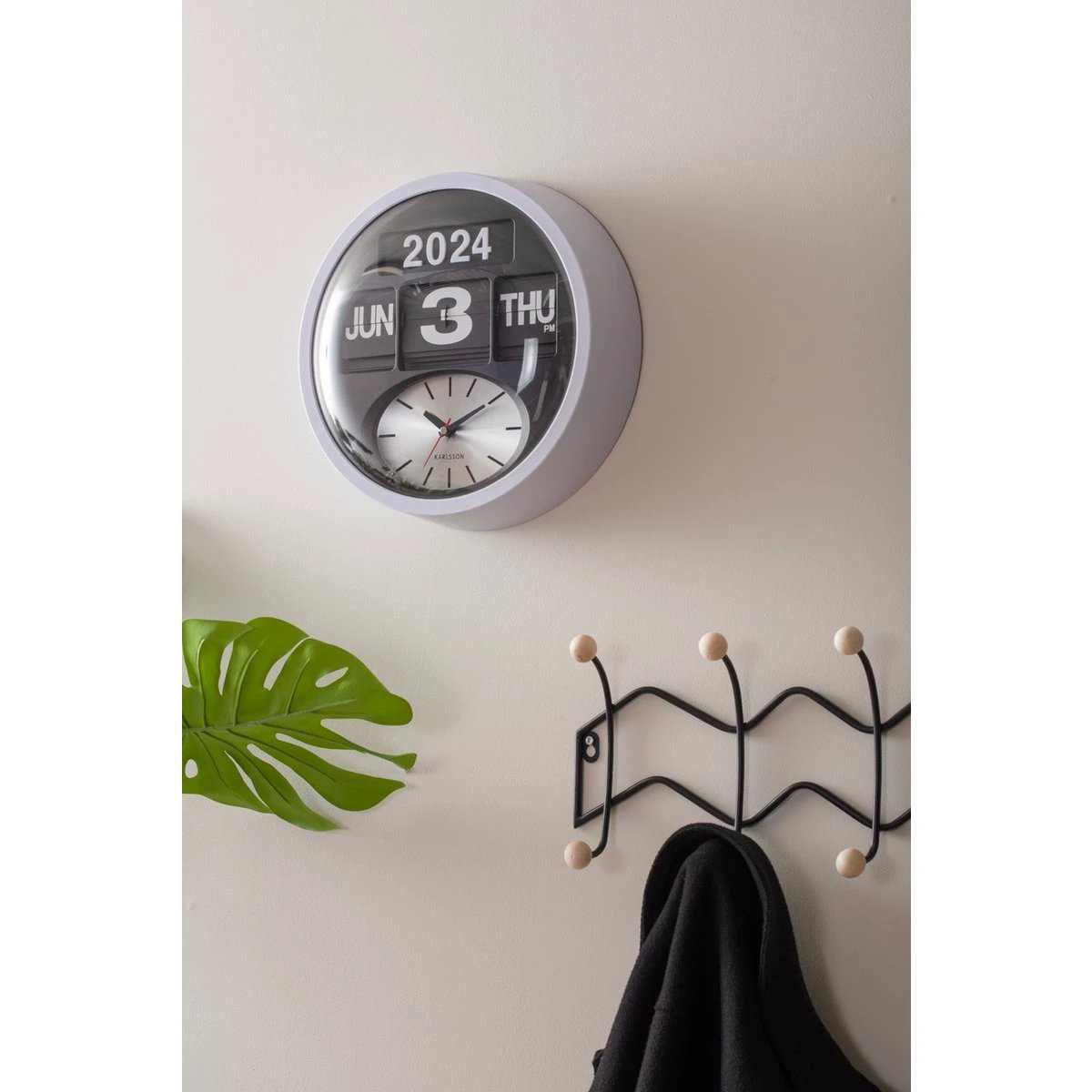 Wandklok Round Flip Wit by Karlsson