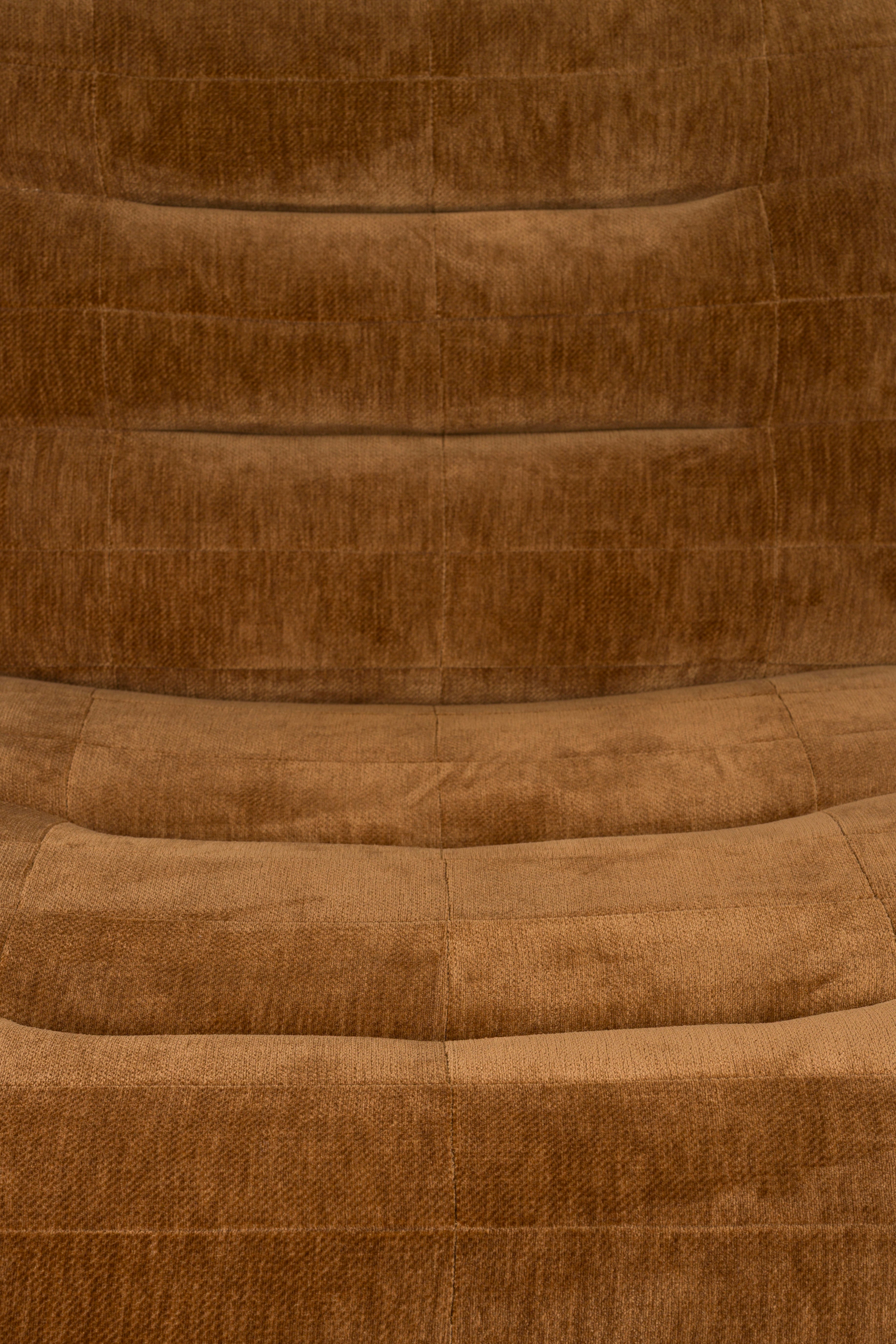 Lounge Chair Wyatt Velours Cognac