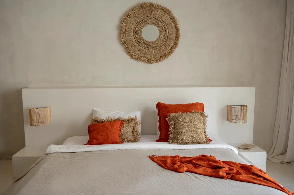 De Raffia Kussenhoes - Vierkant - Naturel - 40x40 by Bazar Bizar Antwerp