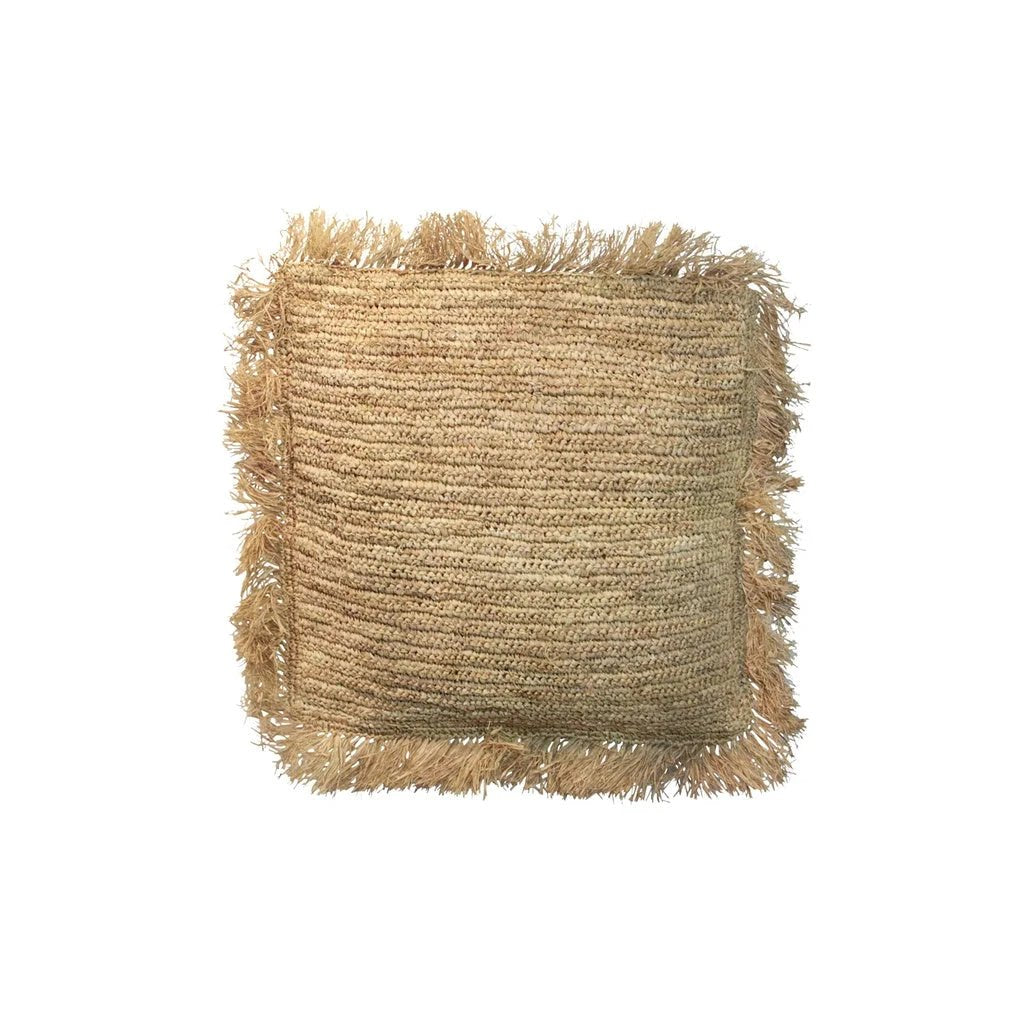 De Raffia Kussenhoes - Vierkant - Naturel - 40x40 by Bazar Bizar Antwerp