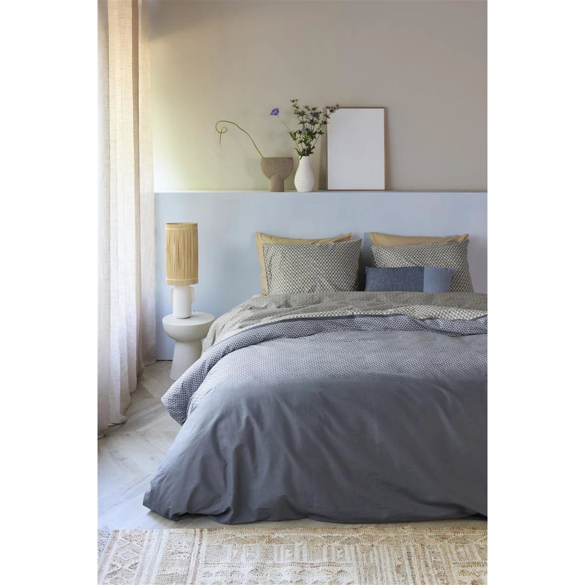 Beddinghouse Jimmy dekbedovertrek blauw by Bedding House bed & bath textile