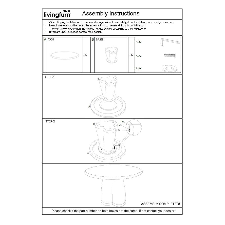 Eettafel Brix Clubs Sandy 130cm by Brix