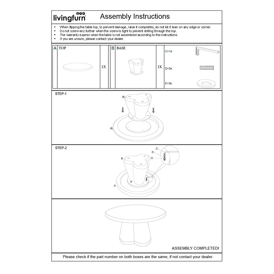 Salontafel Brix Clubs Sandy 80cm - depauwwonen