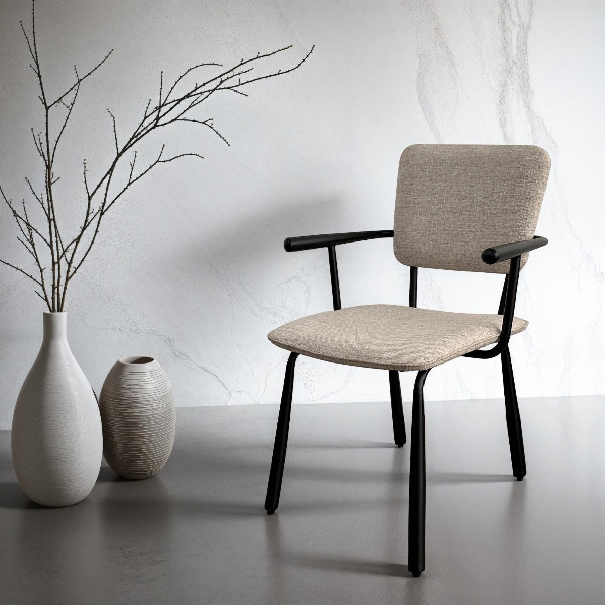 Eetkamerstoel Brix Finn Zwart (set van 2) - depauwwonen