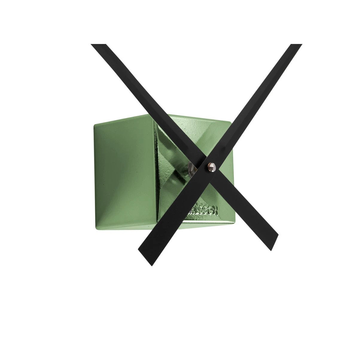 Wandklok DIY Kubiek Metallic Groen by Karlsson