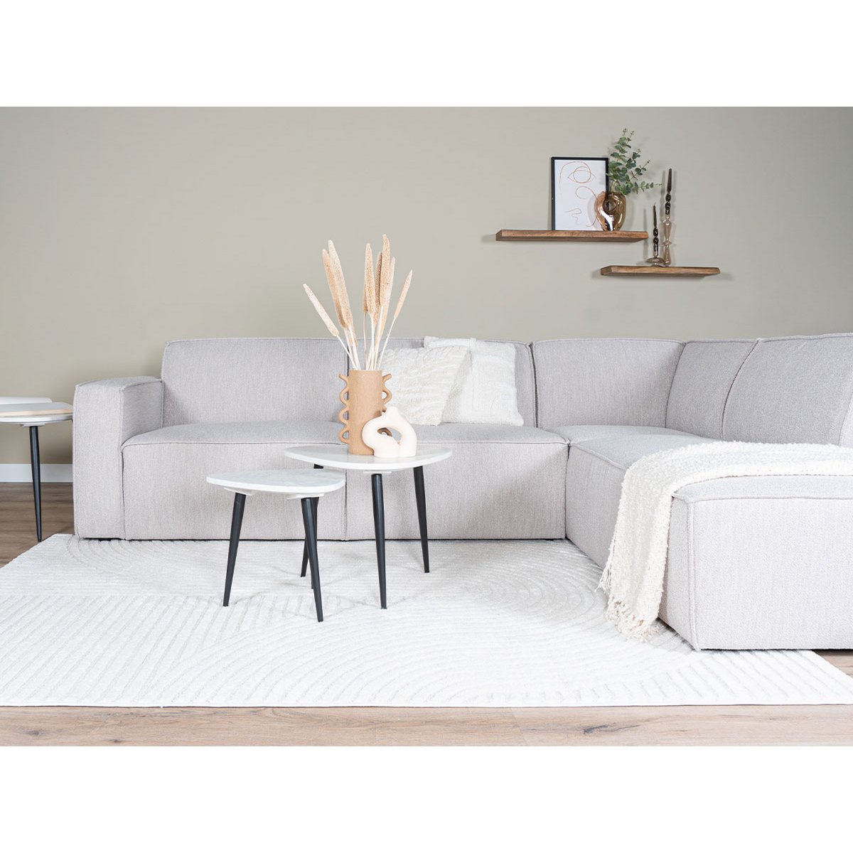 Vloerkleed Ella Cream 280 x 380 cm