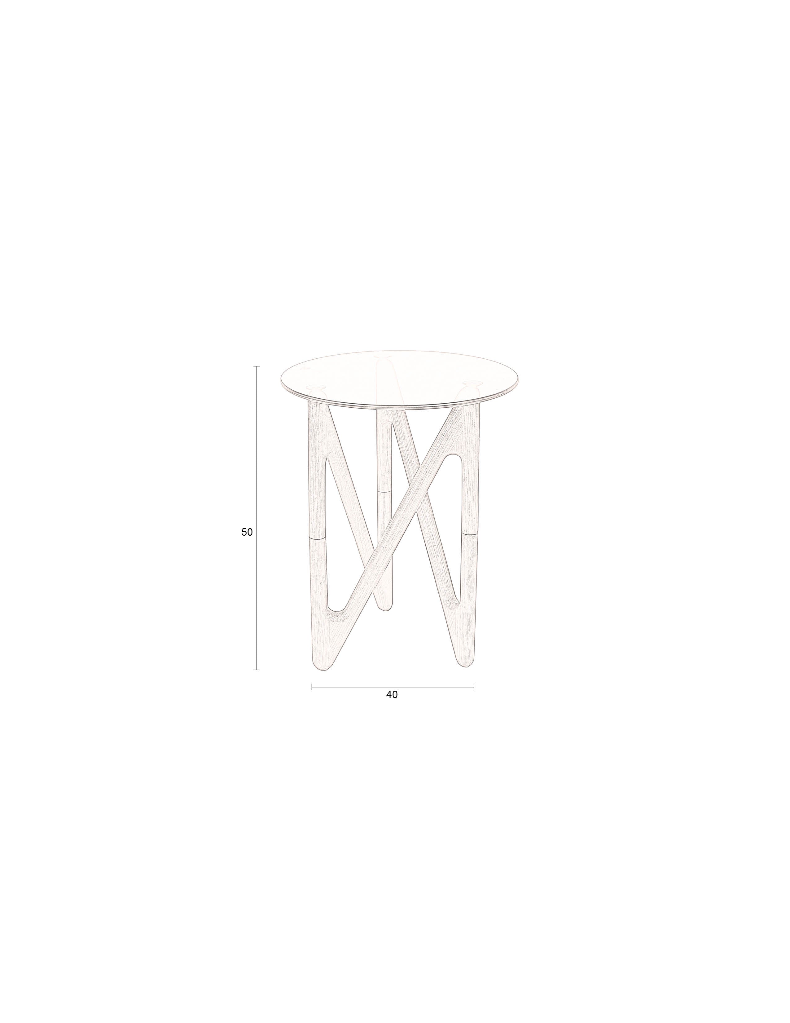 Bijzettafel Naia Walnut by Dutchbone