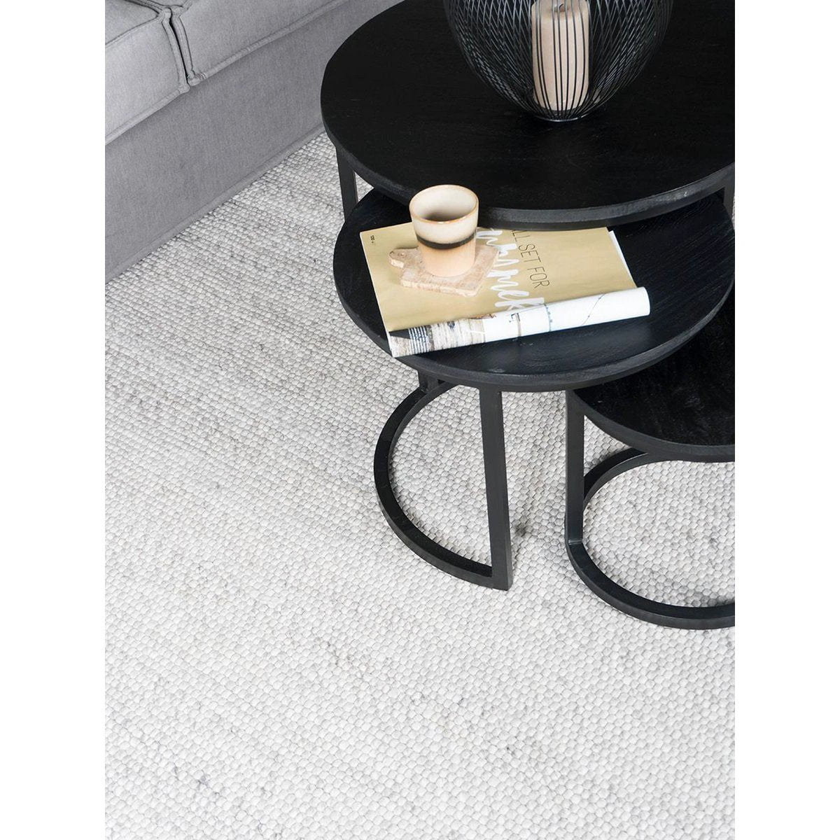 Vloerkleed Pebbel Grijs - 160 x 230 cm by Veer Carpets