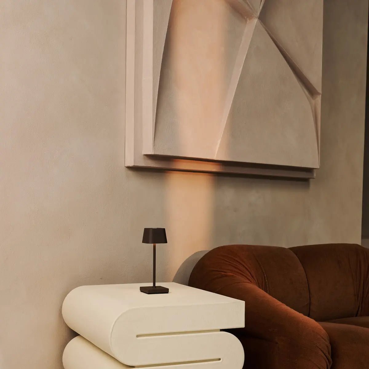 Tafellamp oplaadbaar Sarphati Mini Mokka Bruin