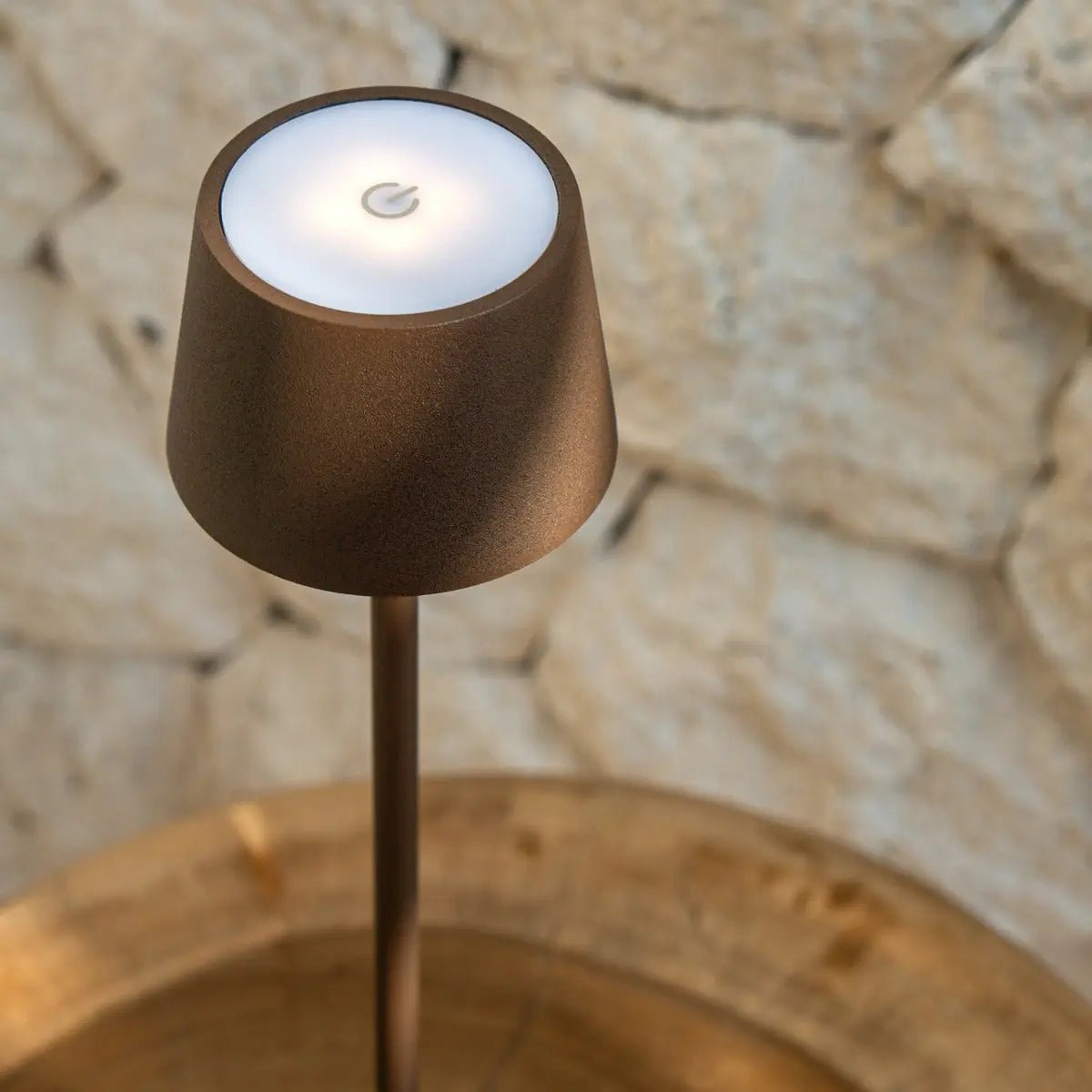 Tafellamp oplaadbaar Vondel Mini Mokka Bruin