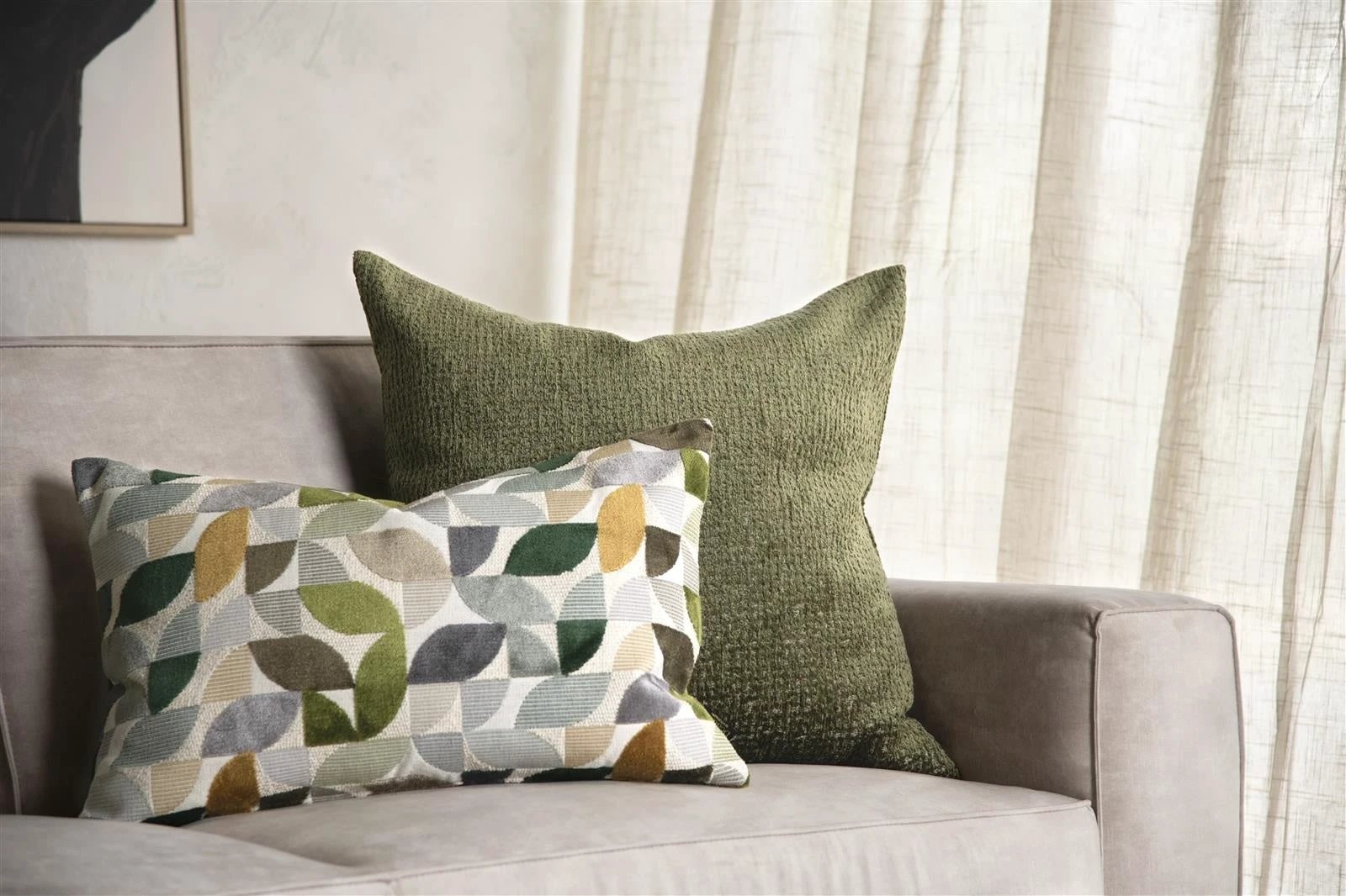 Kussen BeautiQ - Chic | Olijfgroen in 2 maten by Coco Maison