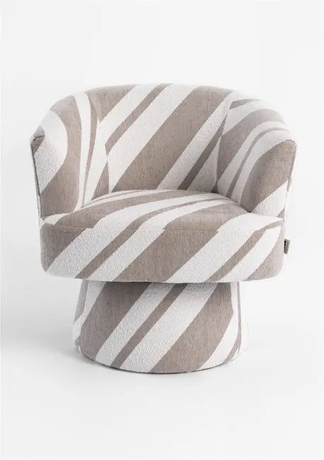 Draaifauteuil Nora Taupe/Creme - depauwwonen