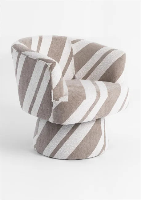 Draaifauteuil Nora Taupe/Creme - depauwwonen