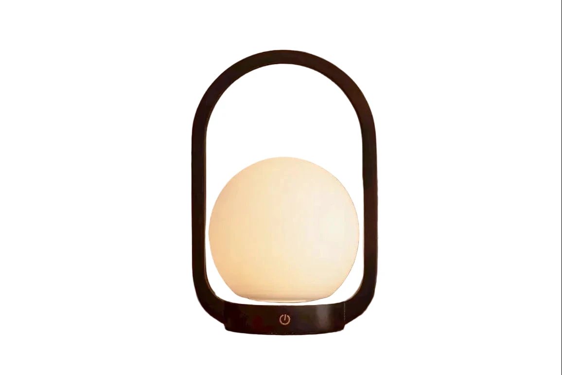 Tafellamp oplaadbaar Skye Donkerbruin Hout by Tavellio - Amsterdam